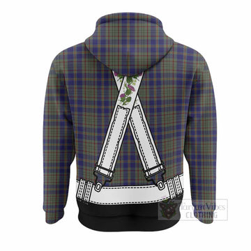 Kildare Tartan Lederhosen Costume Hoodie Scotland Thistle Floral