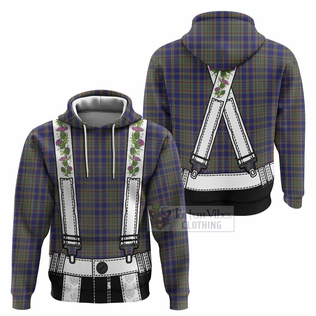 Kildare Tartan Lederhosen Costume Hoodie Scotland Thistle Floral
