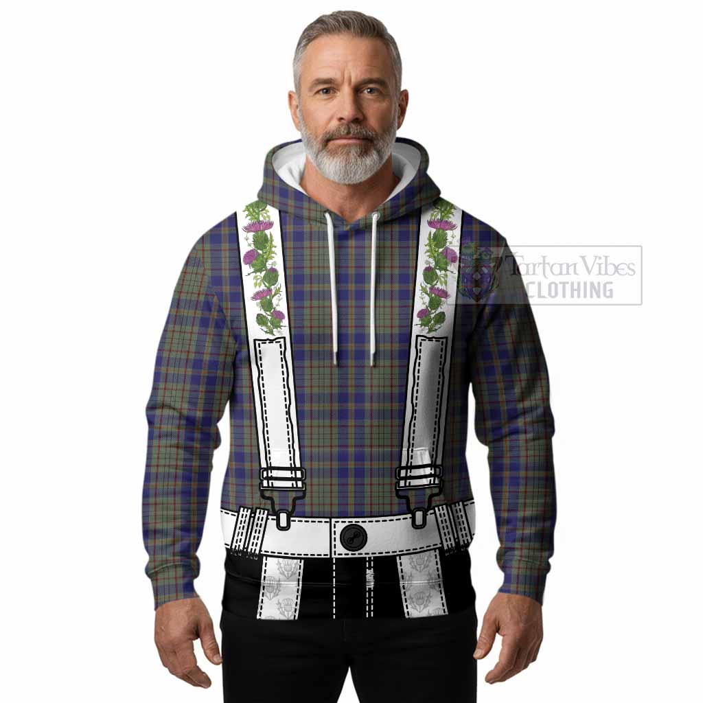 Kildare Tartan Lederhosen Costume Hoodie Scotland Thistle Floral