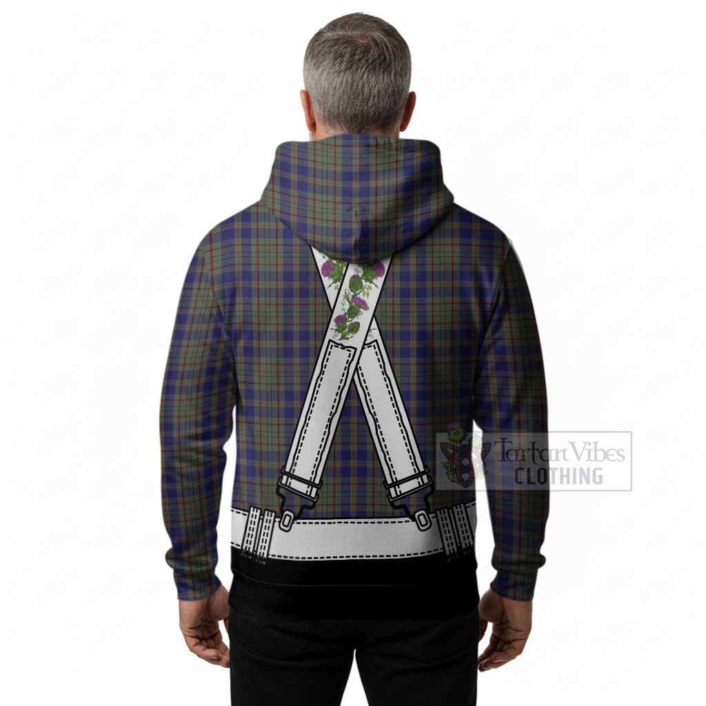 Kildare Tartan Lederhosen Costume Hoodie Scotland Thistle Floral