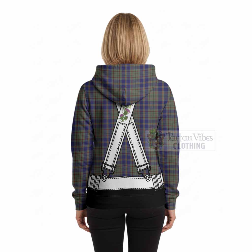 Kildare Tartan Lederhosen Costume Hoodie Scotland Thistle Floral