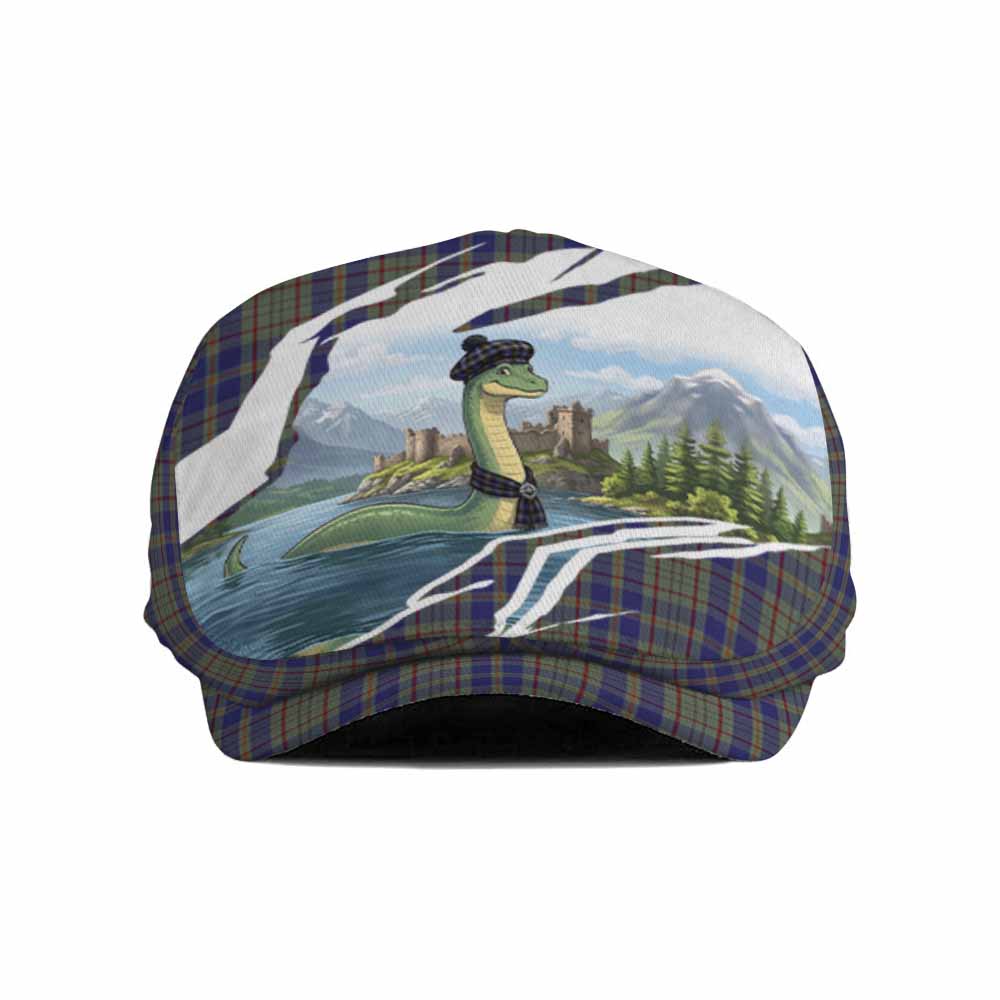 Kildare Tartan Loch Ness Monster Scottish Heritage Art Flat Cap, Jeff Cap
