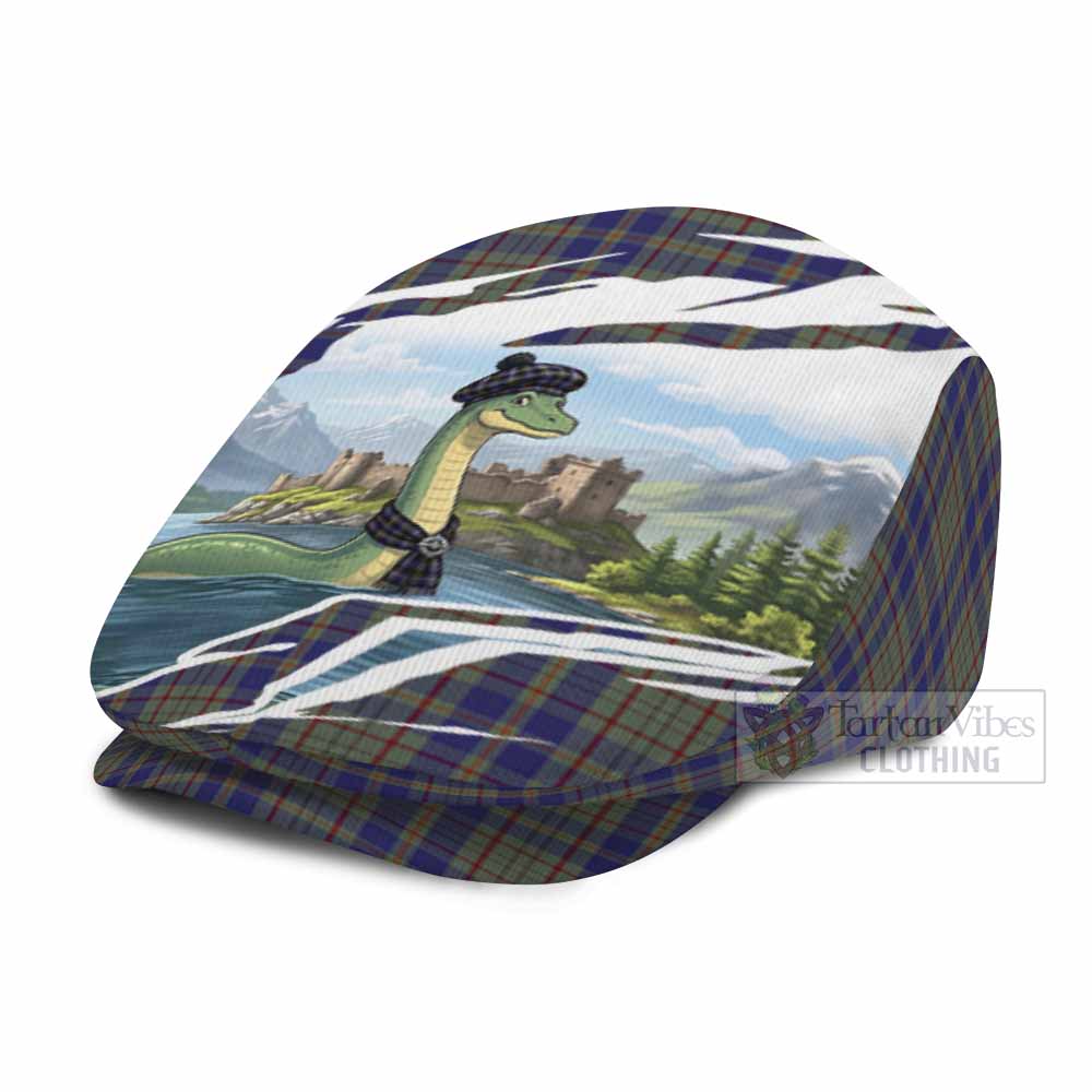 Kildare Tartan Loch Ness Monster Scottish Heritage Art Flat Cap, Jeff Cap