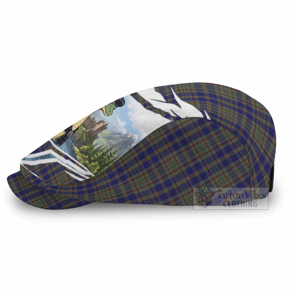 Kildare Tartan Loch Ness Monster Scottish Heritage Art Flat Cap, Jeff Cap