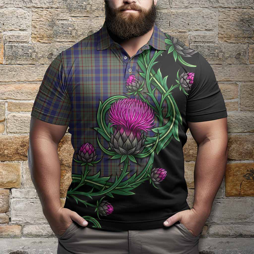 Kildare Tartan Polo Shirt Resilient Scottish Thistle