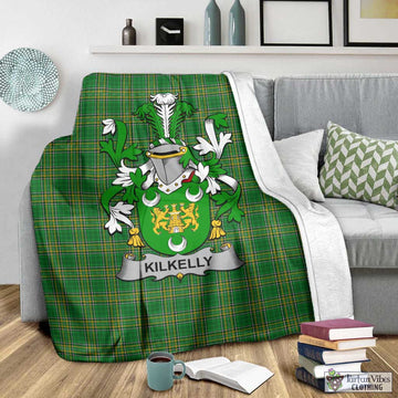 Kilkelly Irish Clan Tartan Blanket with Coat of Arms - Tartan Vibes Clothing