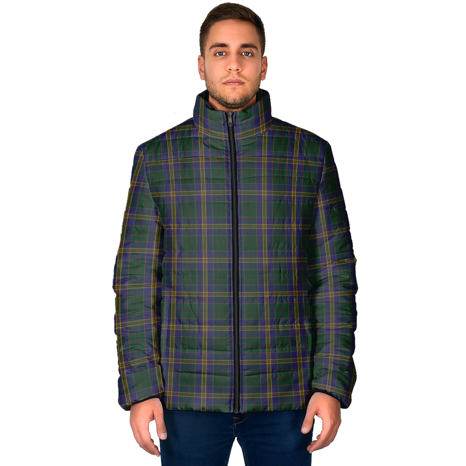 Kilkenny County Ireland Tartan Padded Jacket - Tartan Vibes Clothing