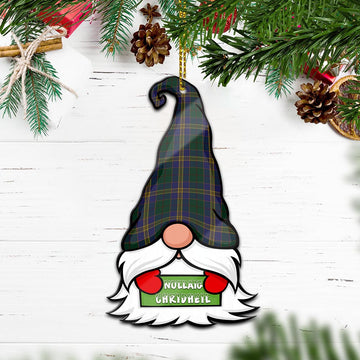 Kilkenny County Ireland Gnome Christmas Ornament with His Tartan Christmas Hat