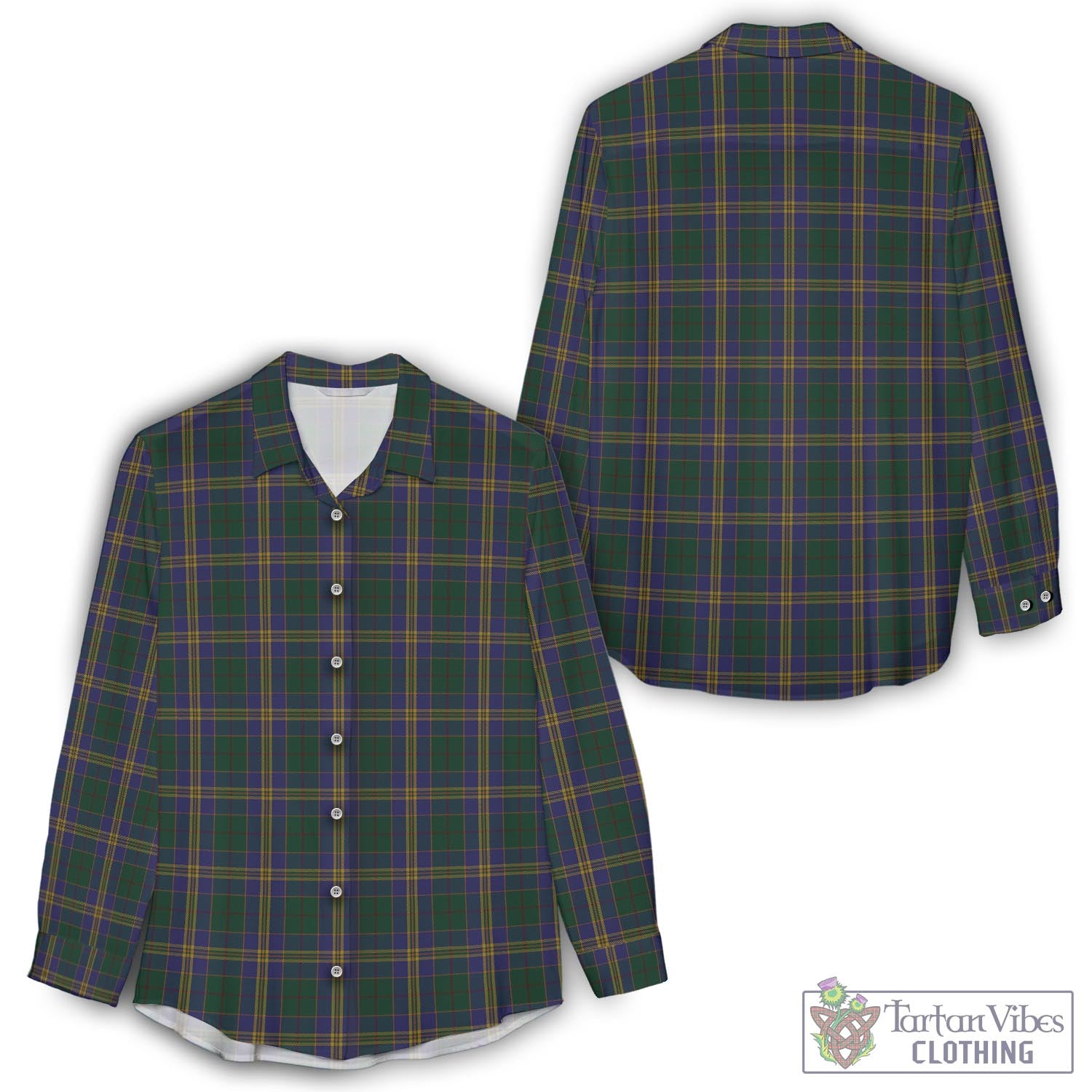 Kilkenny County Ireland Tartan Women's Casual Shirt - Tartan Vibes Clothing