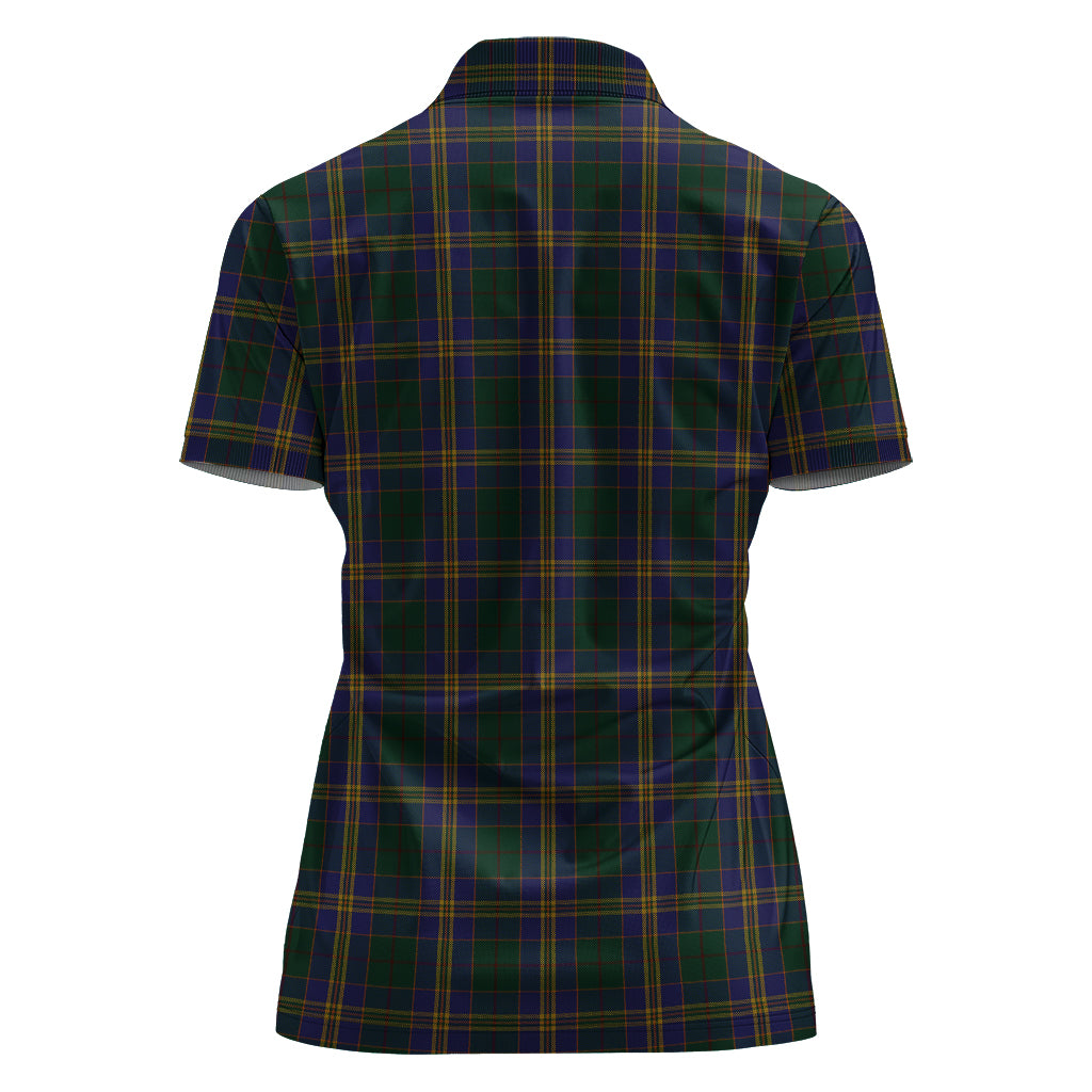kilkenny-county-ireland-tartan-polo-shirt-for-women
