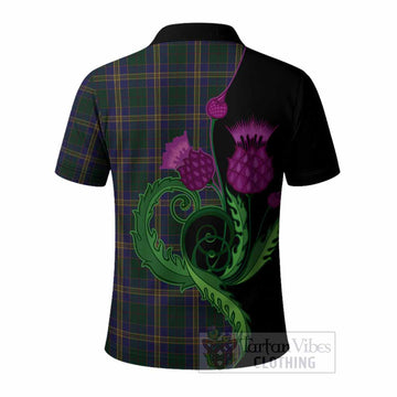 Kilkenny County Ireland Tartan Polo Shirt Traditional Scottish Thistle