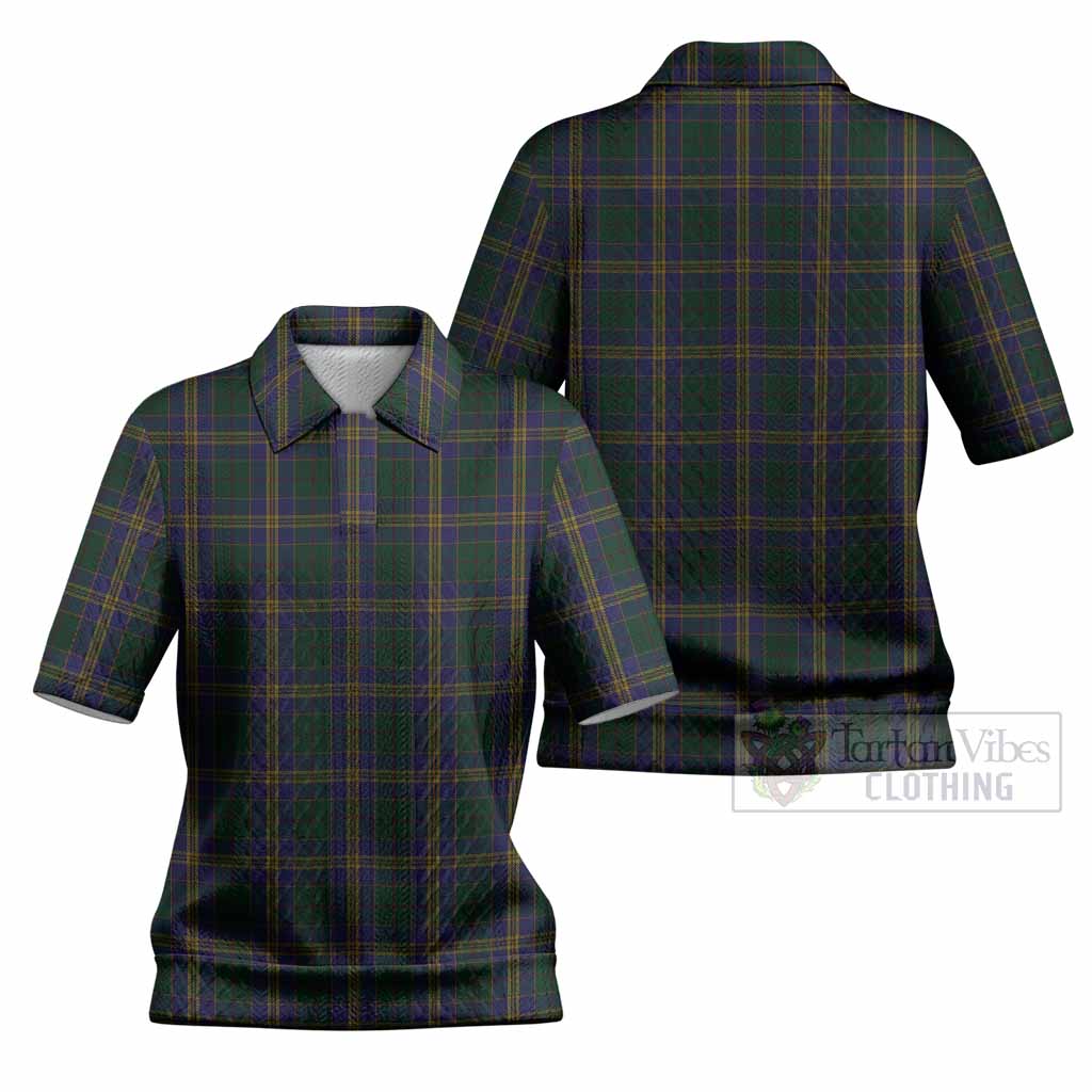 Kilkenny County Ireland Tartan Women’s Polo Sweater Top