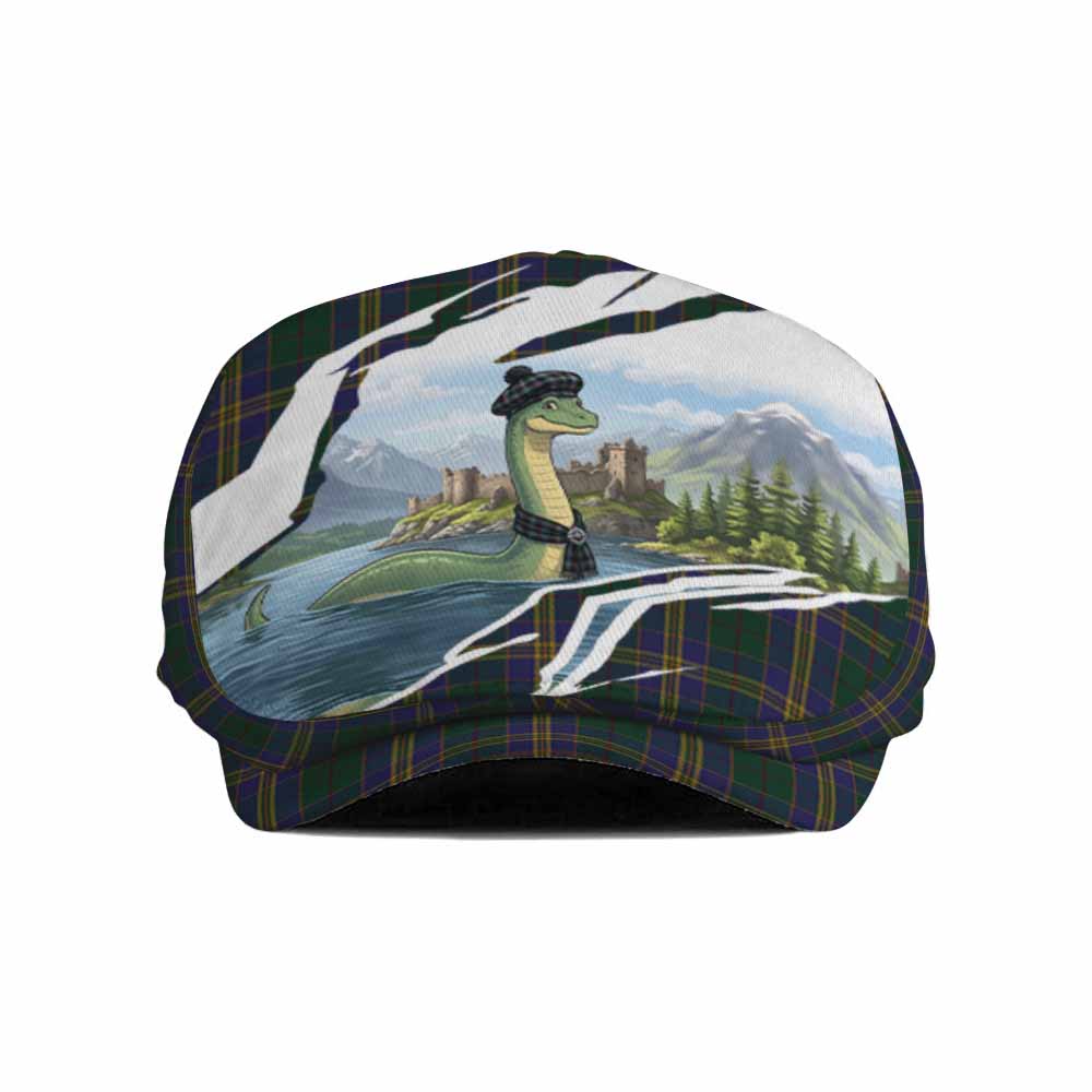 Kilkenny Tartan Loch Ness Monster Scottish Heritage Art Flat Cap, Jeff Cap