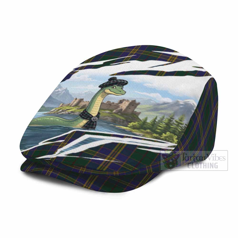 Kilkenny Tartan Loch Ness Monster Scottish Heritage Art Flat Cap, Jeff Cap