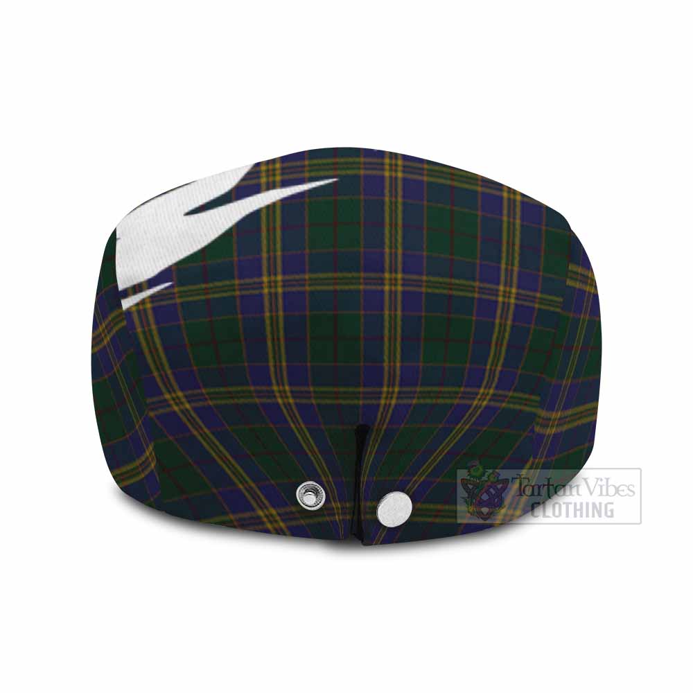 Kilkenny Tartan Loch Ness Monster Scottish Heritage Art Flat Cap, Jeff Cap
