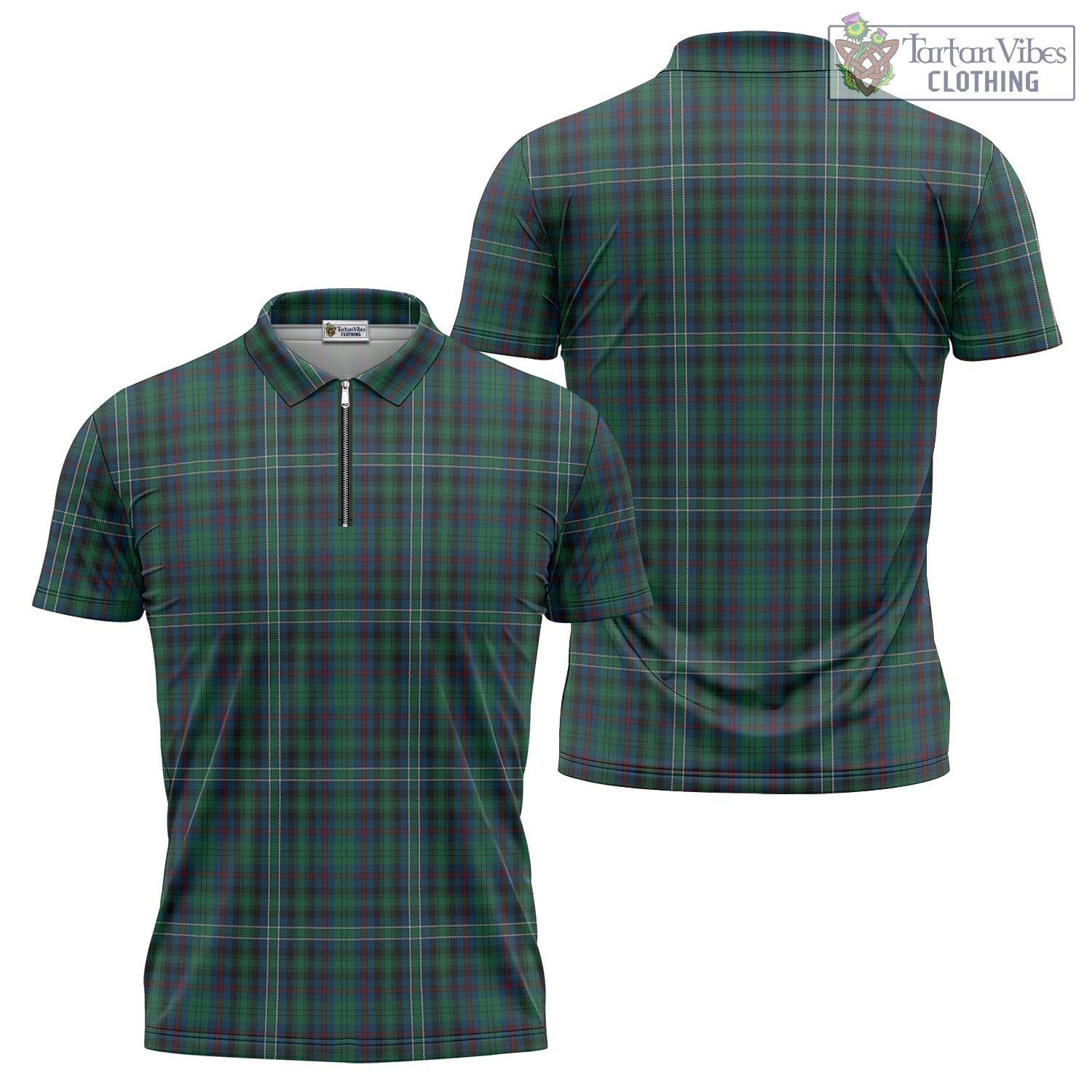Tartan Vibes Clothing Killen Tartan Zipper Polo Shirt