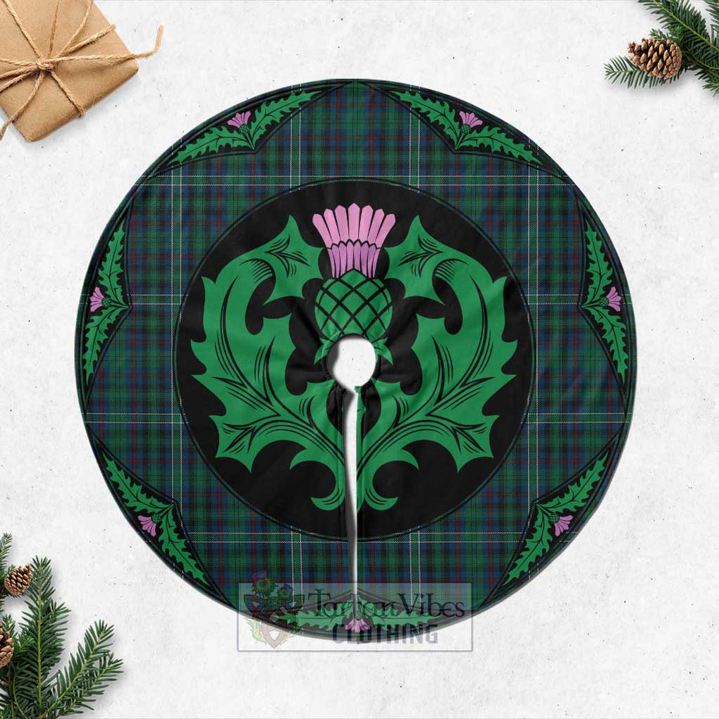 Tartan Vibes Clothing Killen Tartan Christmas Tree Skirt Scottish Thistle Style