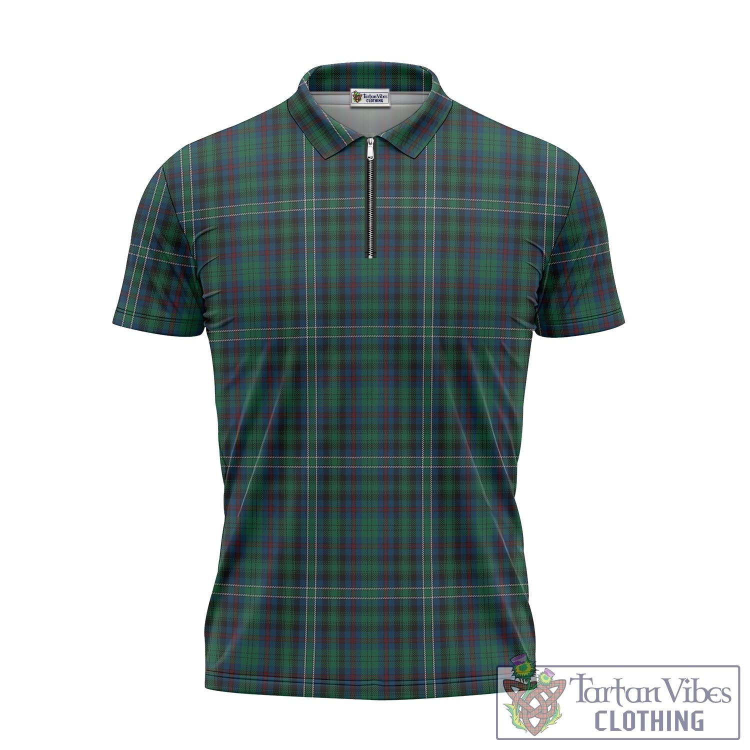 Tartan Vibes Clothing Killen Tartan Zipper Polo Shirt