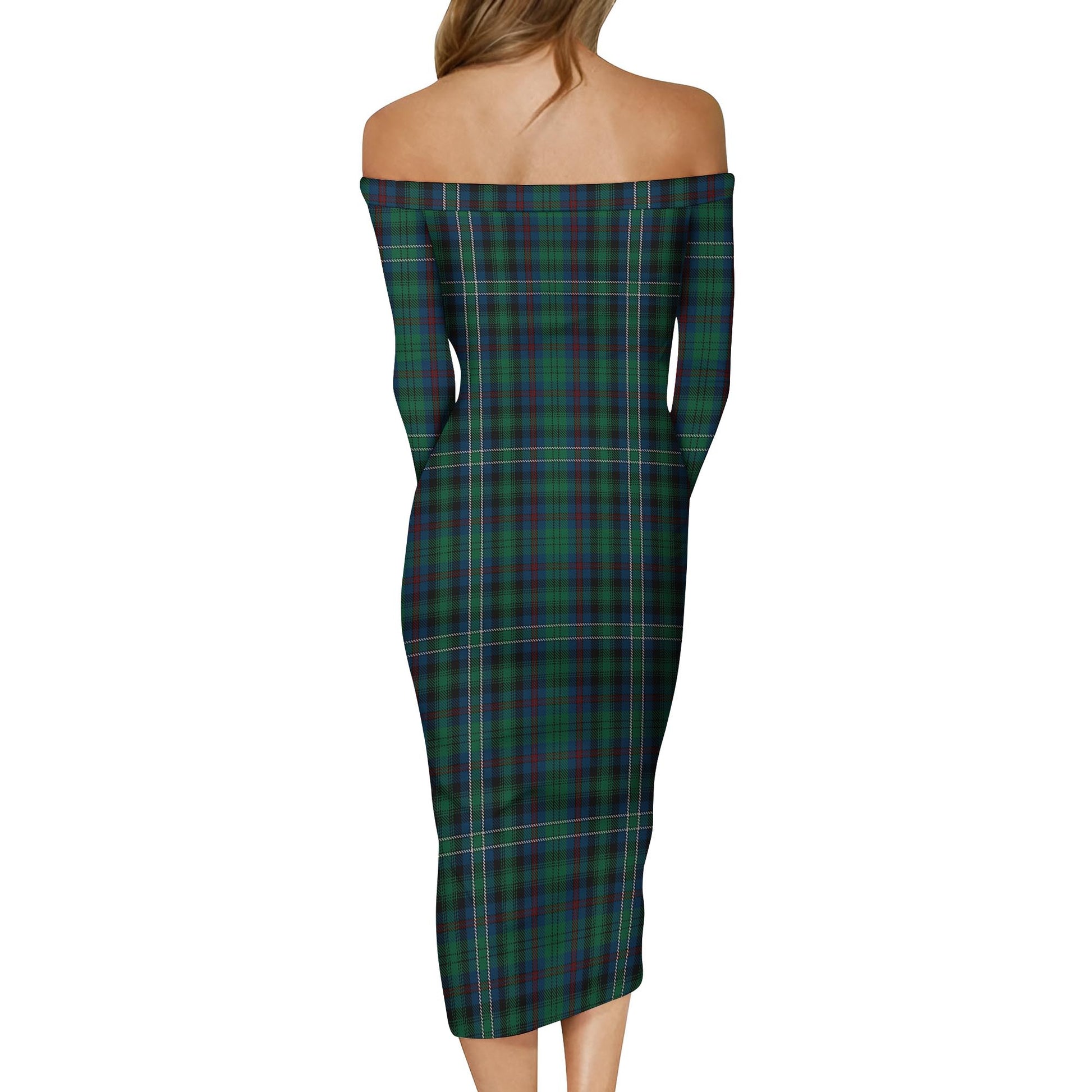 Killen Tartan Off Shoulder Lady Dress - Tartan Vibes Clothing