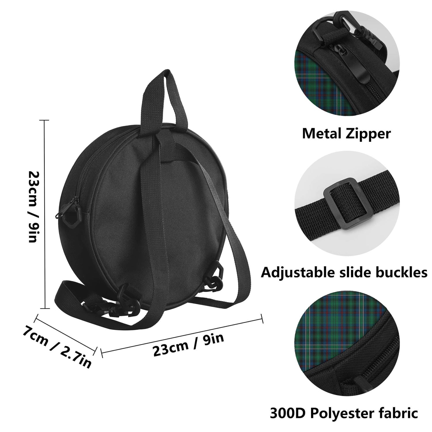 Killen Tartan Round Satchel Bags - Tartan Vibes Clothing