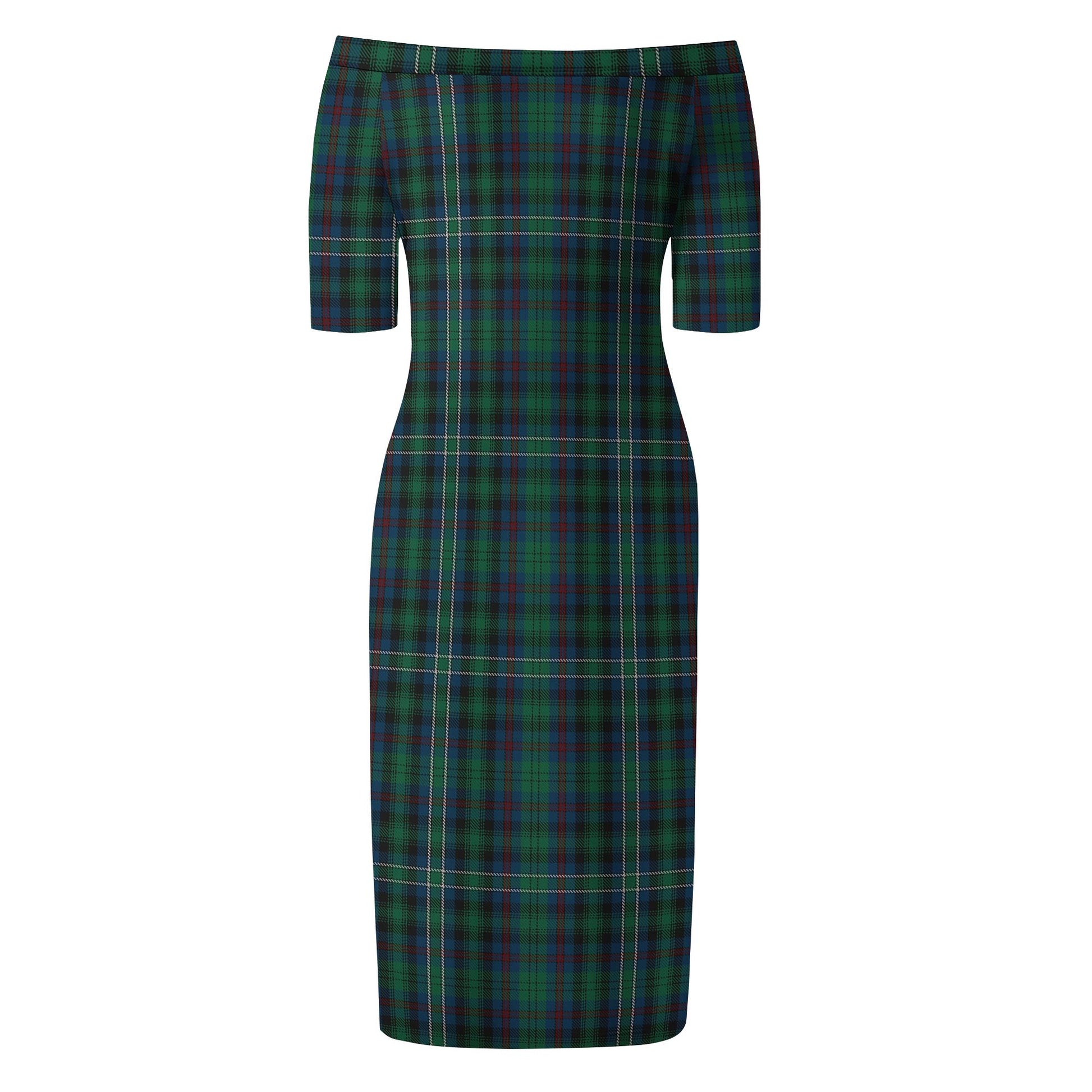 Killen Tartan Off Shoulder Lady Dress - Tartan Vibes Clothing