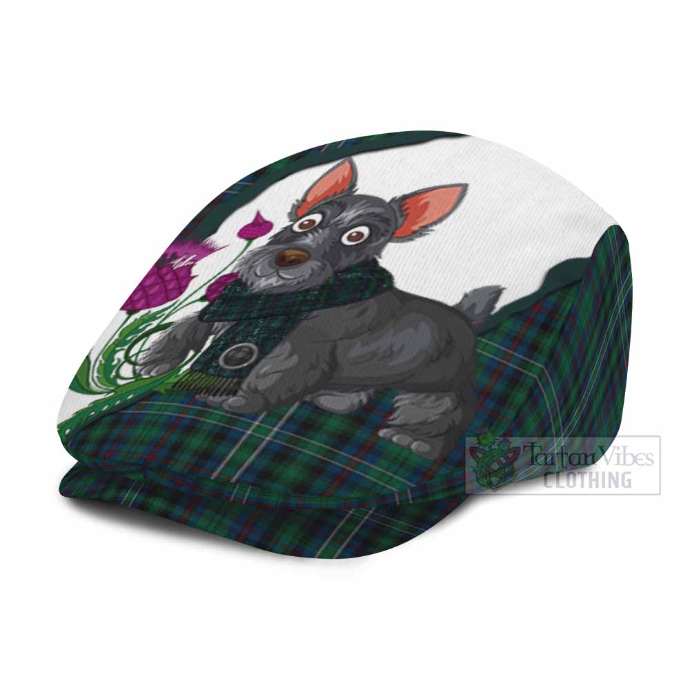 Killen Scottish Terrier Tartan Flat Cap, Jeff Cap Thistle Heritage Art - Tartan Vibes Clothing
