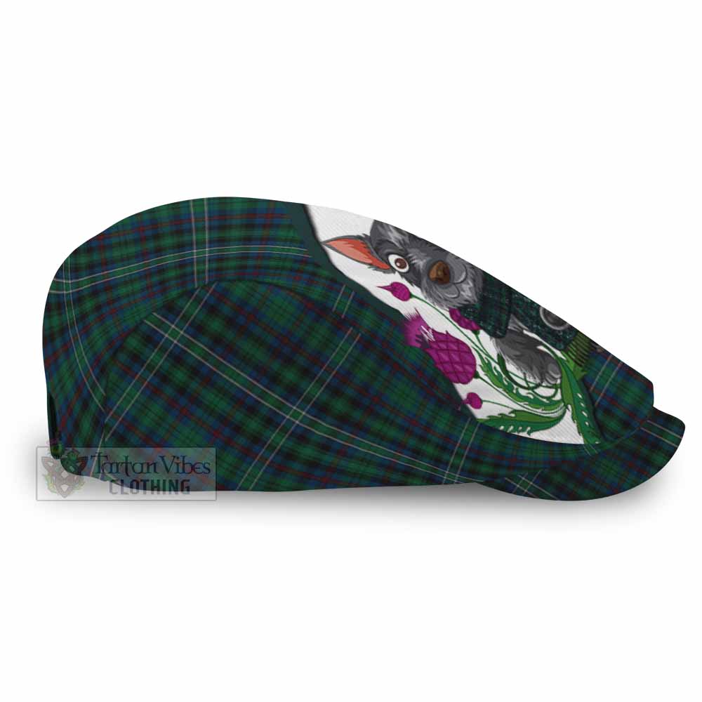 Killen Scottish Terrier Tartan Flat Cap, Jeff Cap Thistle Heritage Art - Tartan Vibes Clothing