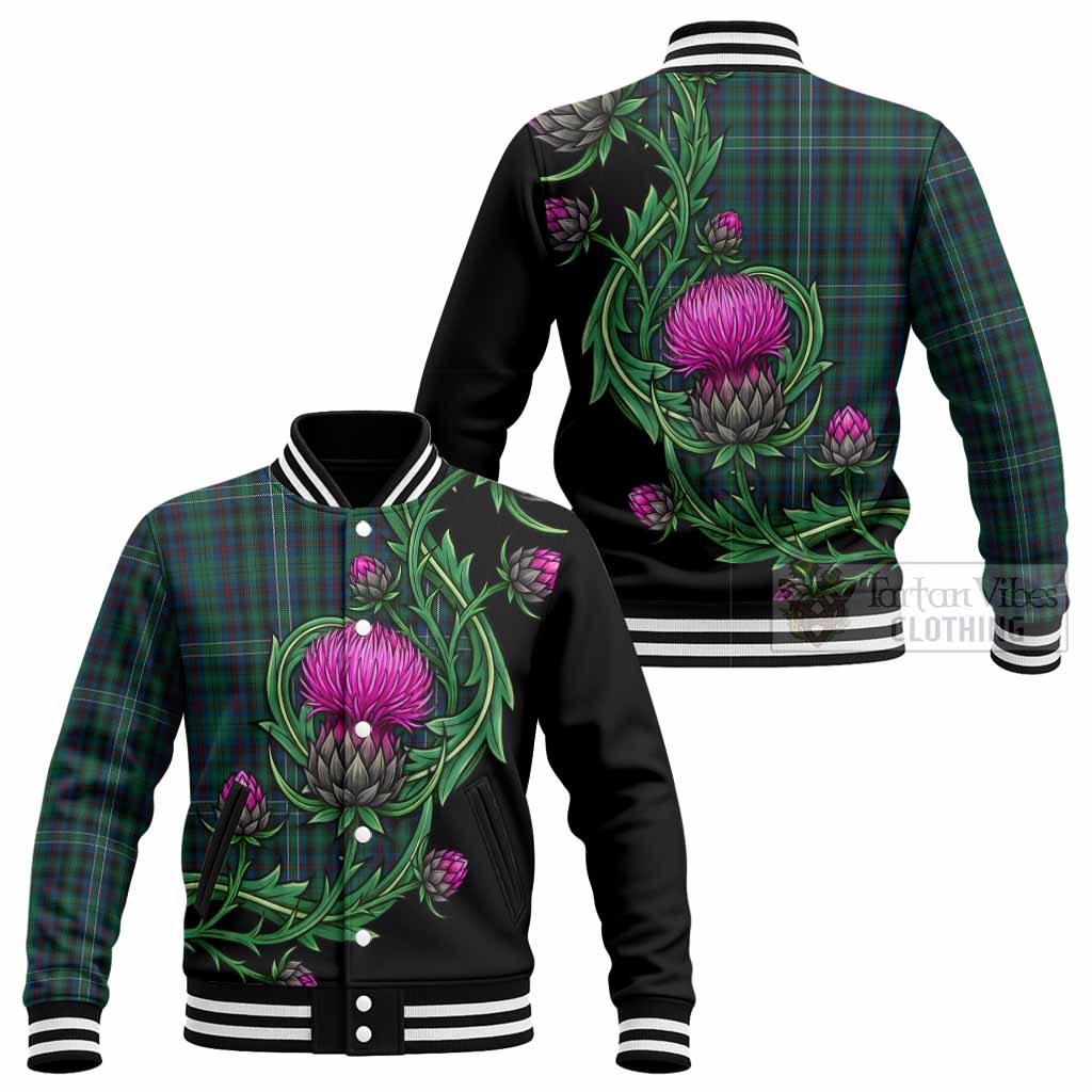 Killen Tartan Baseball Jacket Resilient Scottish Thistle - Tartan Vibes Clothing