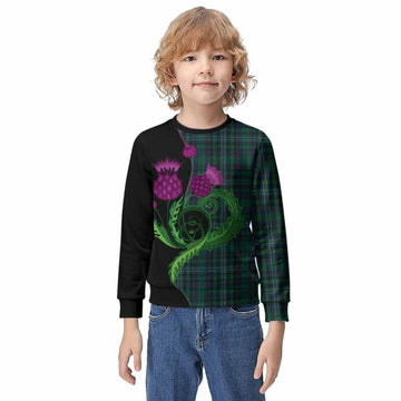 Killen Tartan Kid Knitted Sweatshirt Traditional Scottish Thistle