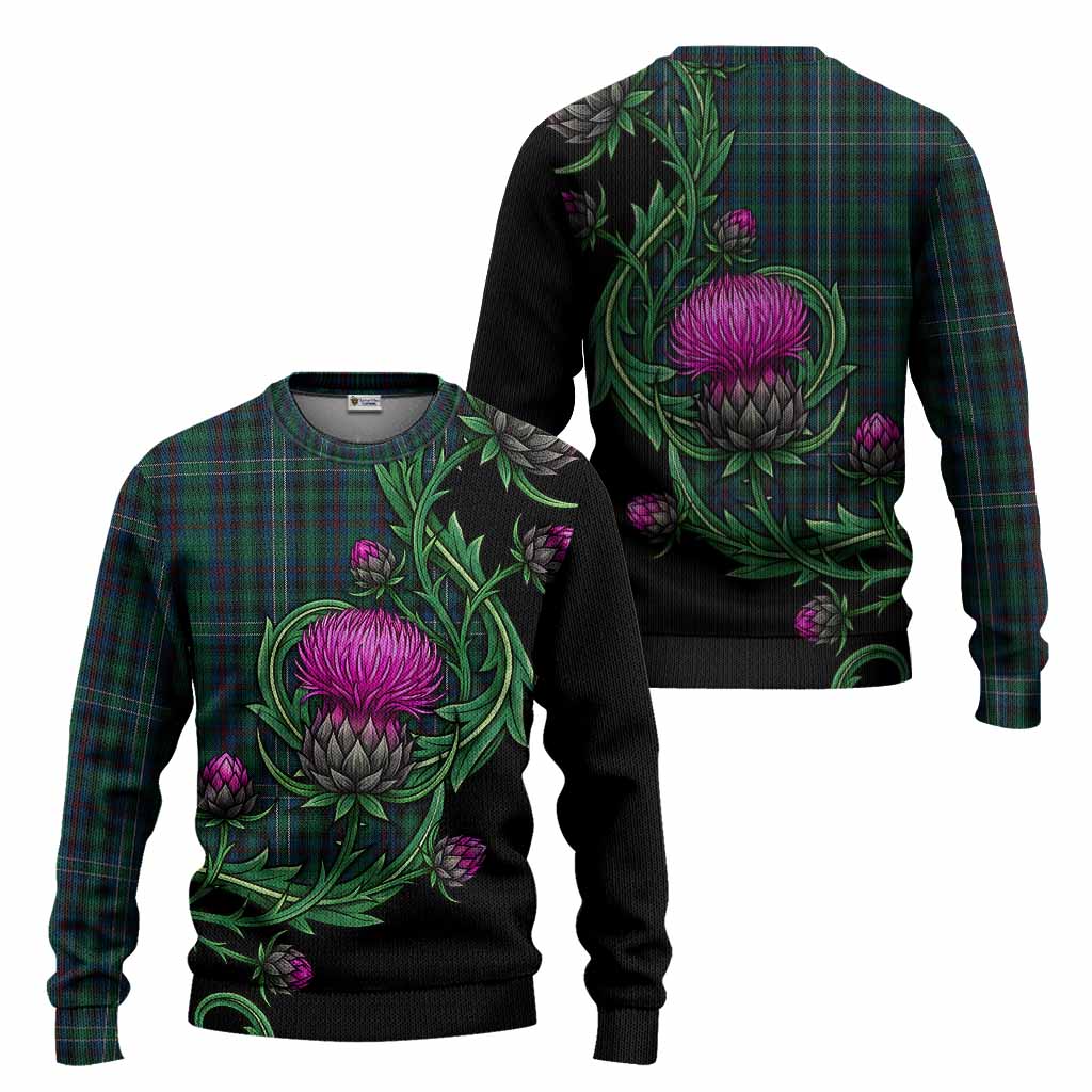 Killen Tartan Knitted Sweater Resilient Scottish Thistle - Tartan Vibes Clothing