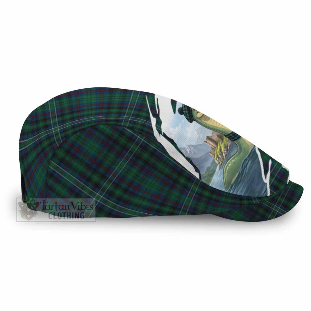 Killen Tartan Loch Ness Monster Scottish Heritage Art Flat Cap, Jeff Cap