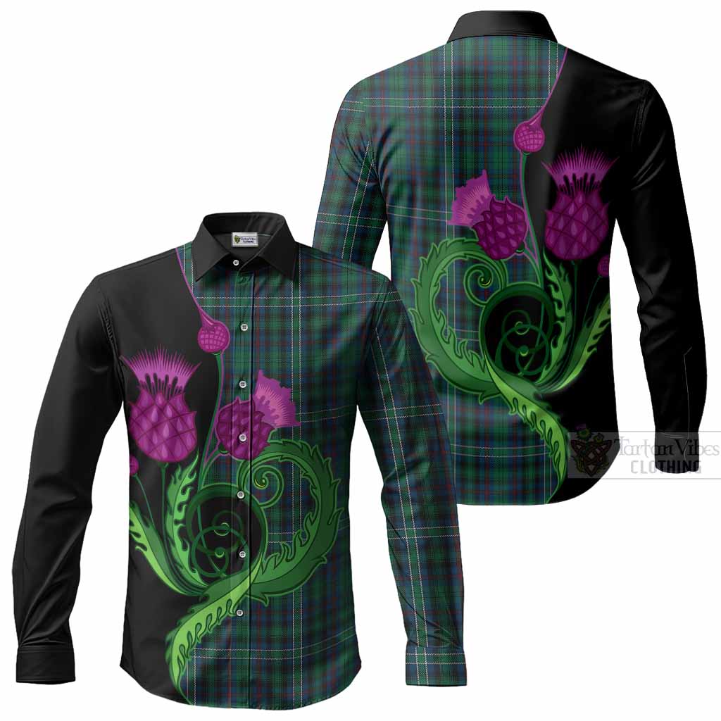 Killen Tartan Long Sleeve Button Shirts Traditional Scottish Thistle