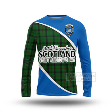 Tartan Vibes Clothing Kincaid Family Crest Tartan Long Sleeve T-Shirt Celebrate Saint Andrew's Day in Style