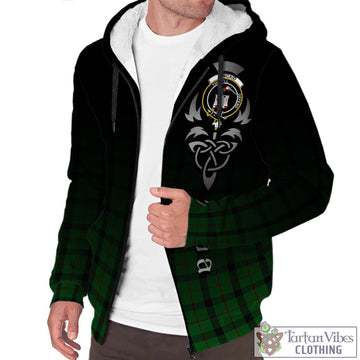 Kincaid Tartan Sherpa Hoodie Featuring Alba Gu Brath Family Crest Celtic Inspired