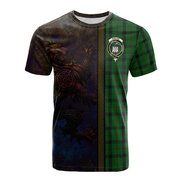 Kincaid Tartan Family Crest Cotton T-shirt Alba Gu Brath Be Brave Lion Ancient Style