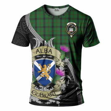 Kincaid Tartan Family Crest T-Shirt Lion Rampant Royal Thistle Shield Celtic Inspired