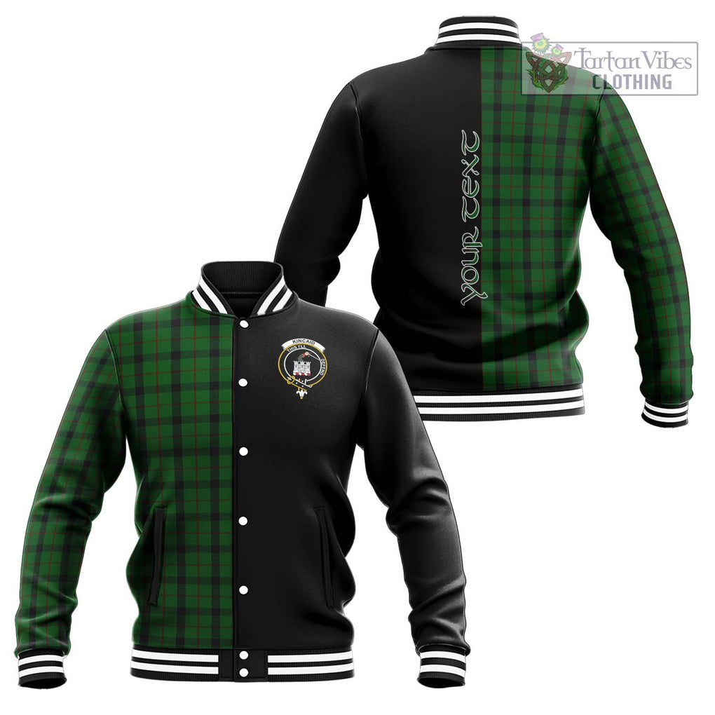 Kincaid Tartan Baseball Jacket with Family Crest and Half Of Me Style Unisex - Tartanvibesclothing Shop