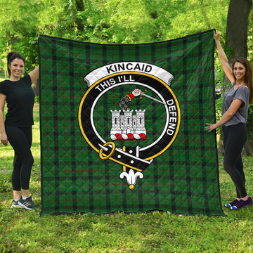 Kincaid Tartan Quilt with Family Crest