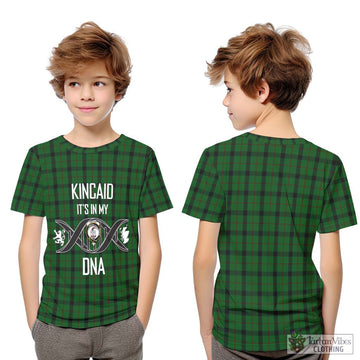 Kincaid Tartan Kid T-Shirt with Family Crest DNA In Me Style Youth XL Size14 - Tartanvibesclothing Shop