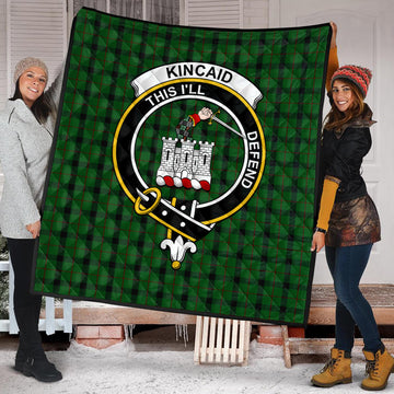 Kincaid Tartan Quilt with Family Crest
