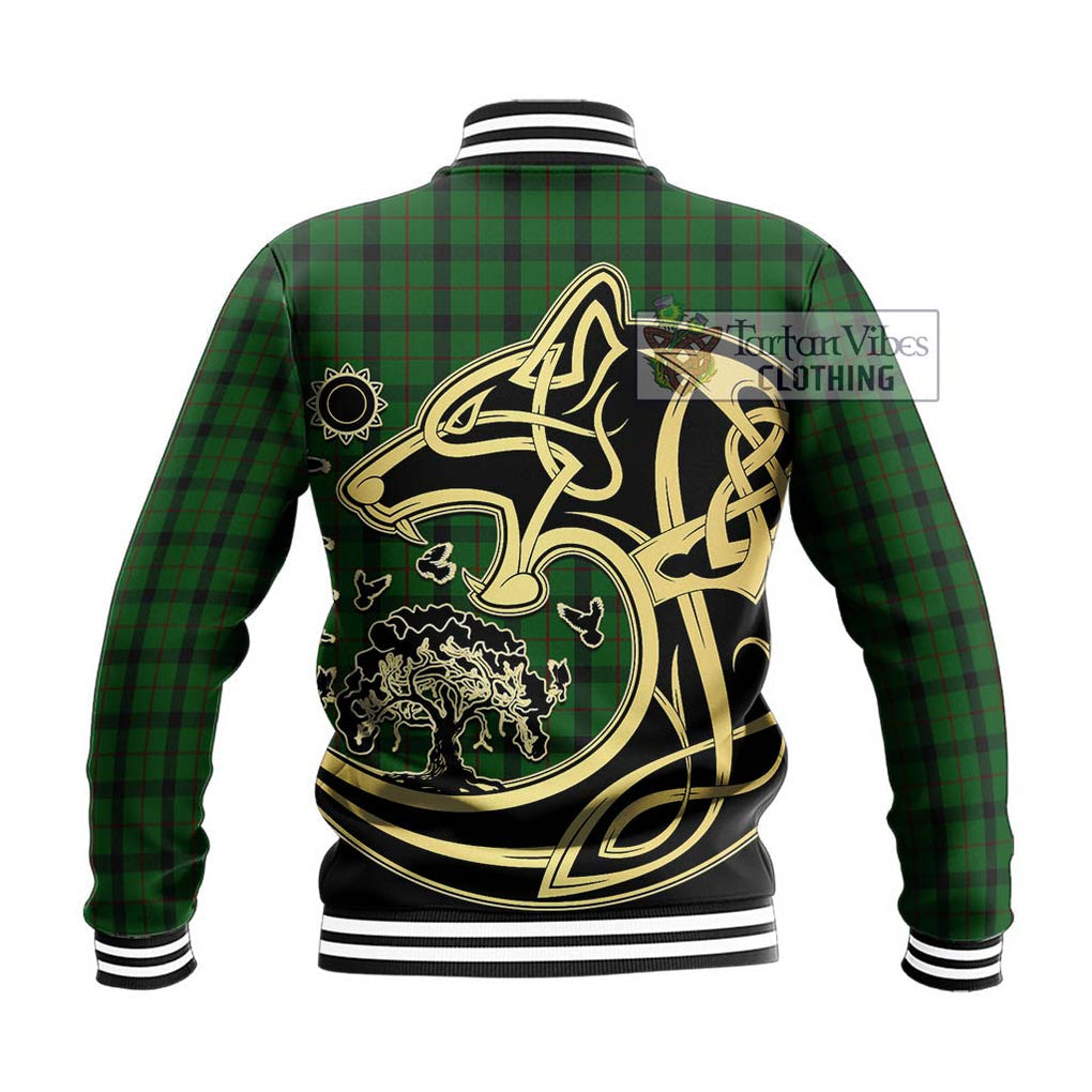 Kincaid Tartan Baseball Jacket with Family Crest Celtic Wolf Style - Tartan Vibes Clothing