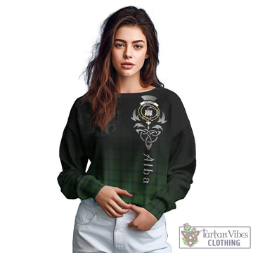 Kincaid Tartan Sweatshirt Featuring Alba Gu Brath Family Crest Celtic Inspired