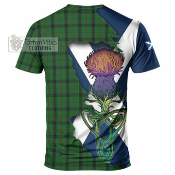 Kincaid Tartan Family Crest T-Shirt Scottish Thistle Celtic Inspired