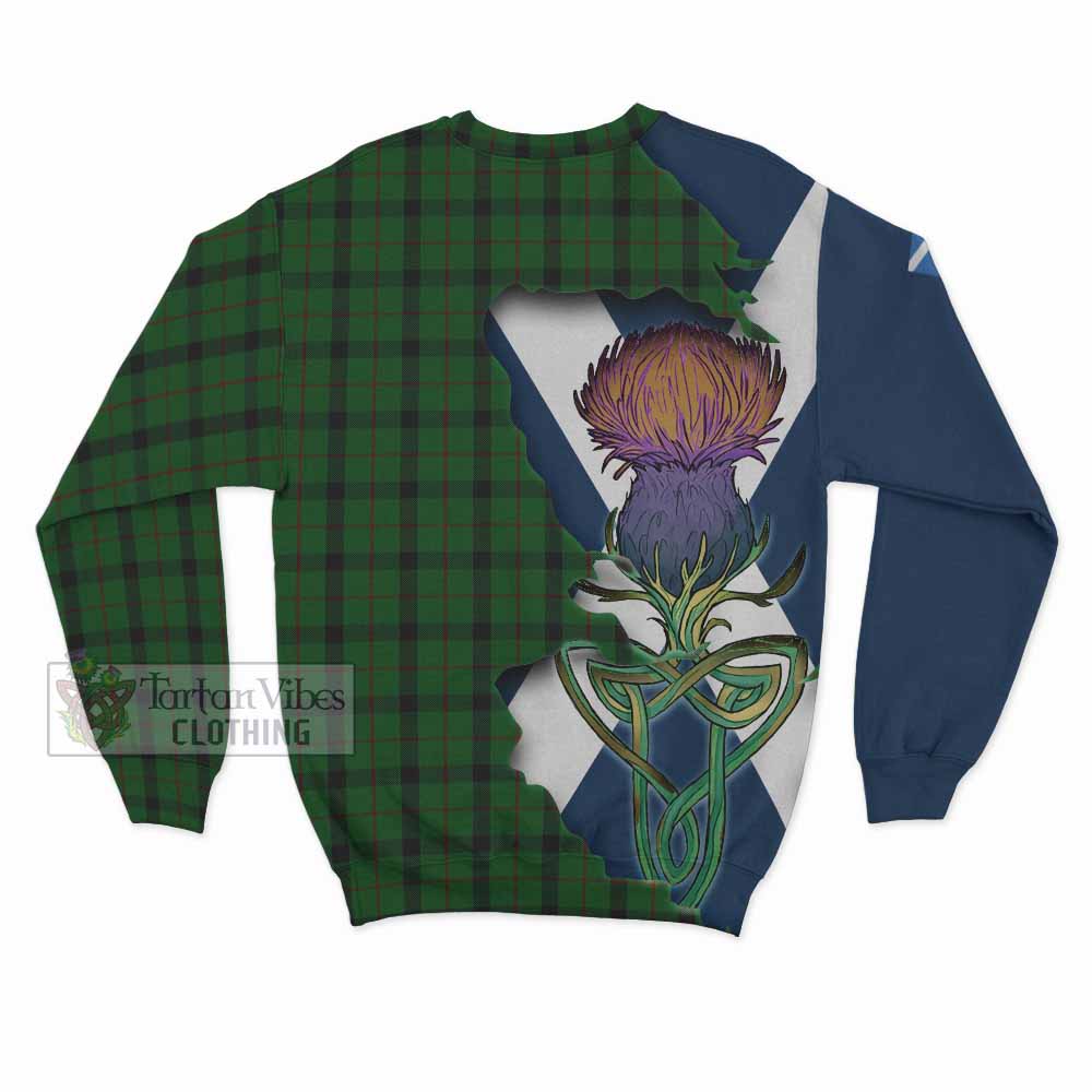 Tartan Vibes Clothing Kincaid Tartan Family Crest Sweatshirt Scottish Thistle Celtic Inspired
