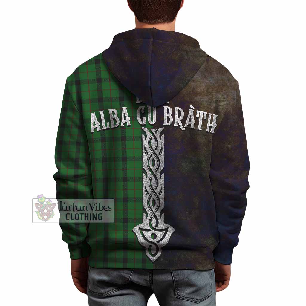 Tartan Vibes Clothing Kincaid Tartan Family Crest Hoodie Alba Gu Brath Be Brave Lion Ancient Style