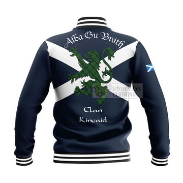 Tartan Vibes Clothing Kincaid Tartan Lion Rampant Baseball Jacket – Proudly Display Your Heritage with Alba Gu Brath and Clan Name