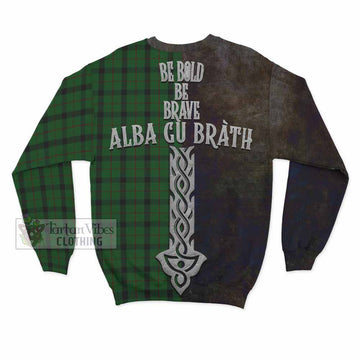 Kincaid Tartan Family Crest Sweatshirt Alba Gu Brath Be Brave Lion Ancient Style