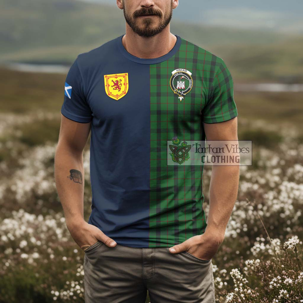 Kincaid Tartan T-Shirt Alba with Scottish Lion Royal Arm Half Style - Tartan Vibes Clothing