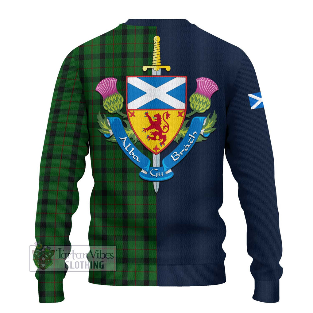 Tartan Vibes Clothing Kincaid Tartan Knitted Sweater with Scottish Lion Royal Arm Half Style