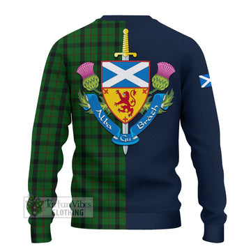 Tartan Vibes Clothing Kincaid Tartan Knitted Sweater with Scottish Lion Royal Arm Half Style